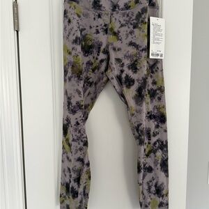 Lululemon Athletica Tie-Dye Leggings - Black, Gray, Green